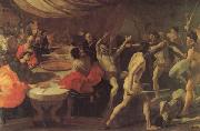 LANFRANCO, Giovanni Banquet with a Gladiatorial Contest Spain oil painting reproduction